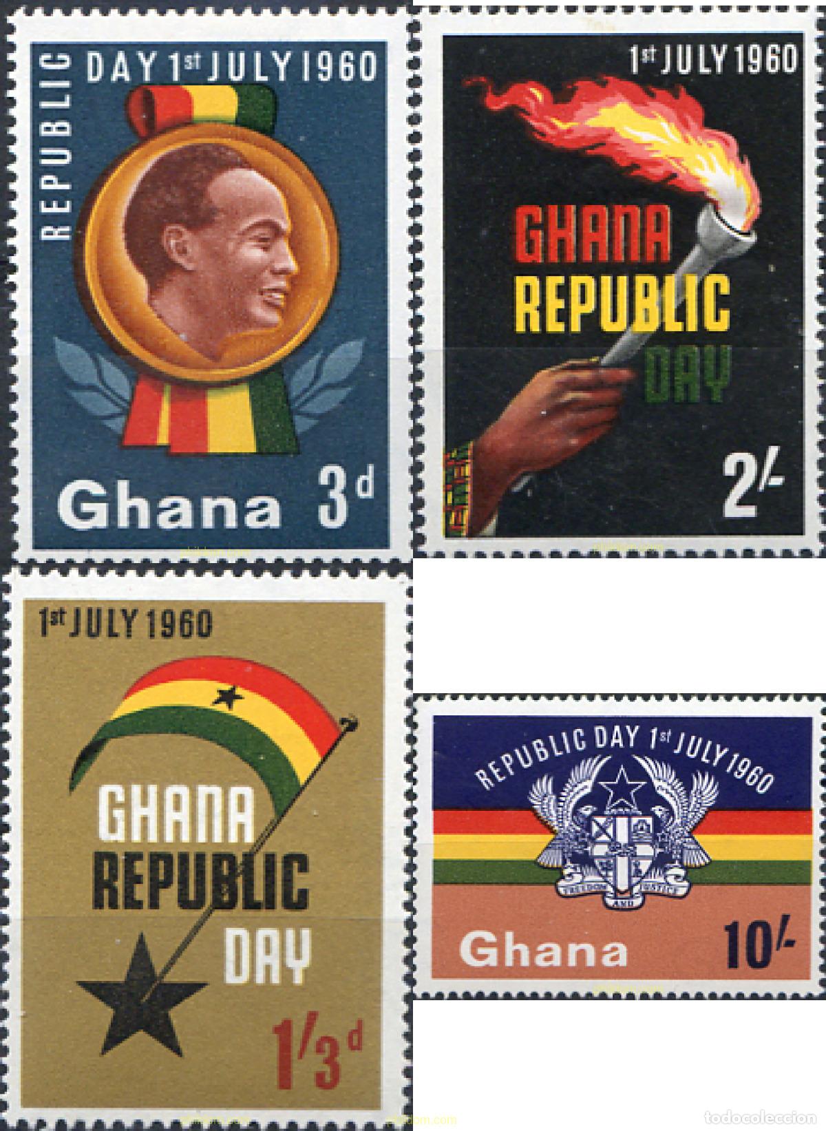 Sellos: 119747 MNH GHANA 1960 PROCLAMACION DE LA REPUBLICA