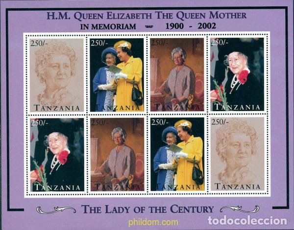 Sellos: 122684 MNH TANZANIA 2002 EN MEMORIA DE LA REINA MADRE