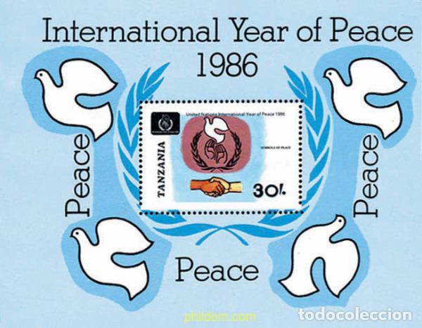 Sellos: 123342 MNH TANZANIA 1986 A&Ntilde;O INTERNACIONAL DE LA PAZ
