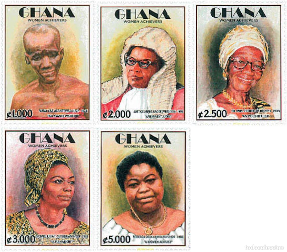 Sellos: 123416 MNH GHANA 2003 PERSONAJES FEMENINOS