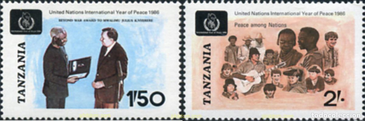 Sellos: 638359 MNH TANZANIA 1986 A&Ntilde;O INTERNACIONAL DE LA PAZ