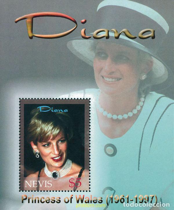 Sellos: 123458 MNH NEVIS 2003 5 ANIVERSARIO DE LA MUERTE DE LA PRINCESA DIANA
