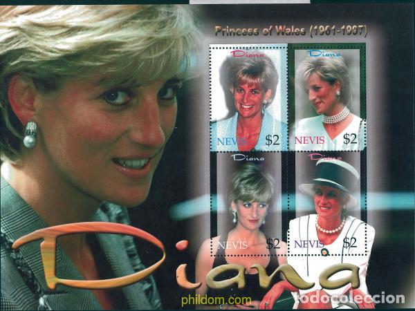 Sellos: 228866 MNH NEVIS 2003 5 ANIVERSARIO DE LA MUERTE DE LA PRINCESA DIANA