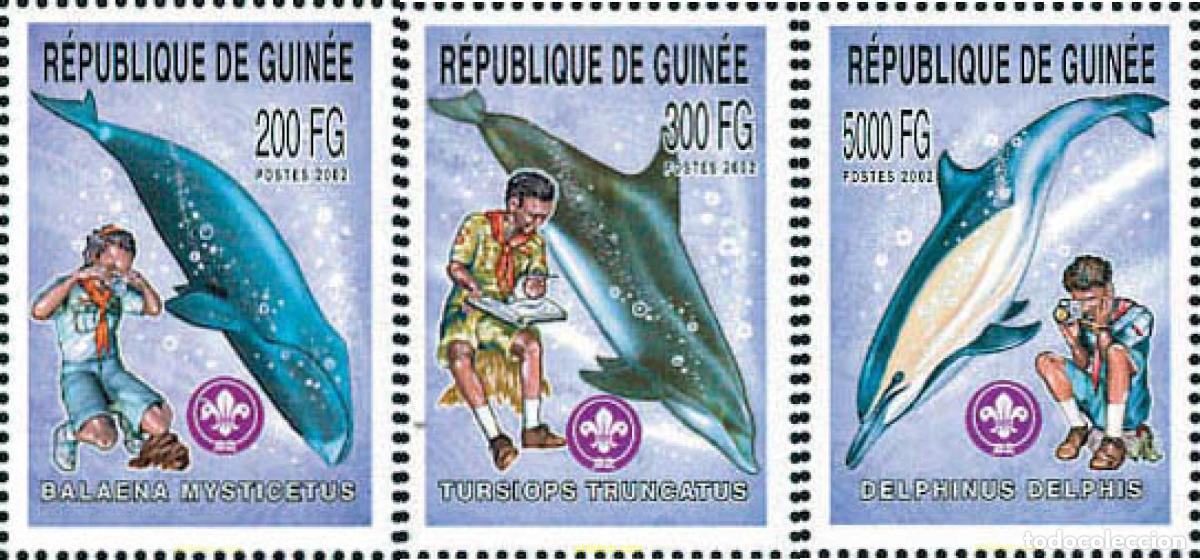 Sellos: 126053 MNH GUINEA 2002 ESCULTISMO Y FAUNA