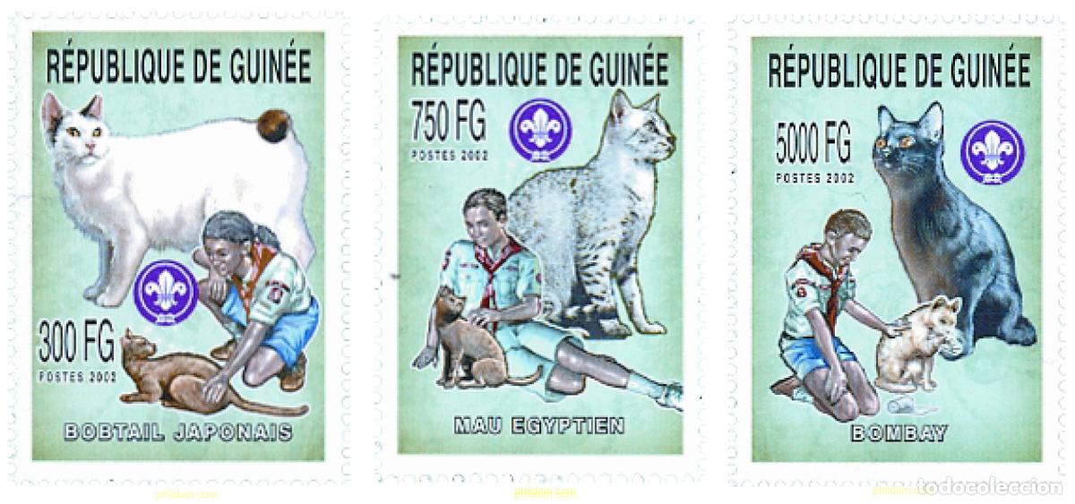 Sellos: 126065 MNH GUINEA 2002 ESCULTISMO Y FAUNA