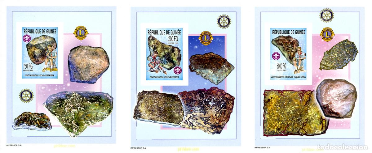 Sellos: 228275 MNH GUINEA 2002 ESCULTISMO Y METEORITOS