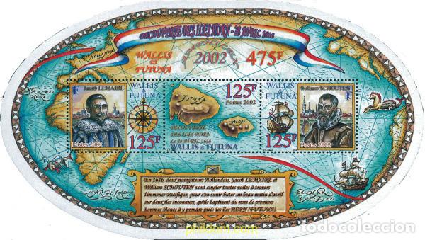 Sellos: 126238 MNH WALLIS Y FUTUNA 2002 DESCUBRIMIENTO DE LAS ISLAS HORN