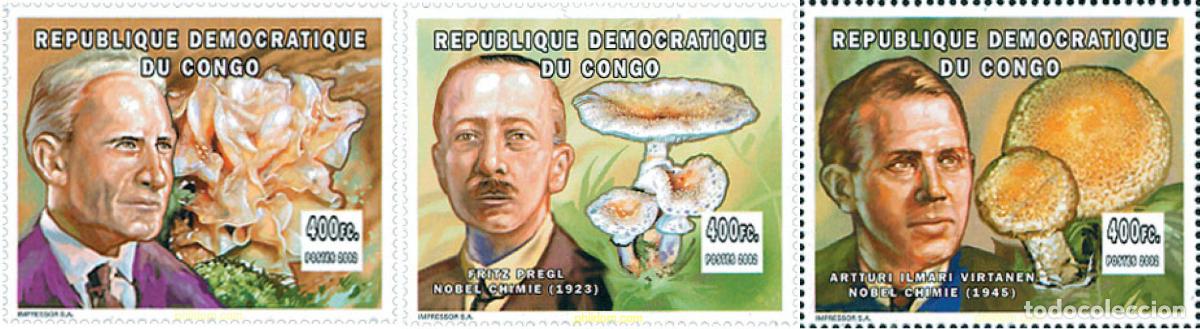 Sellos: 297882 MNH CONGO. Rep&uacute;blica democr&aacute;tica 2002 PREMIOS NOBEL