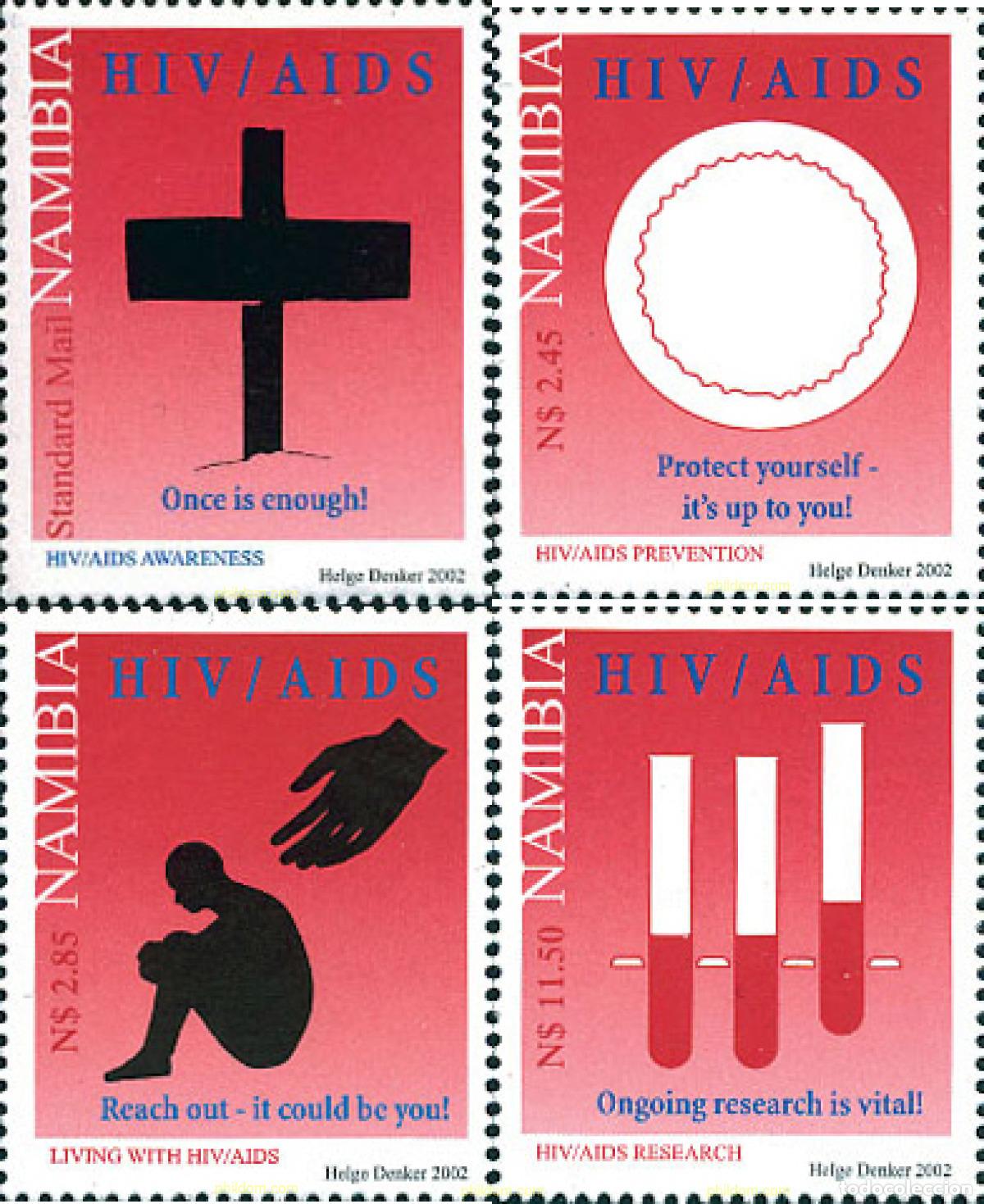 Sellos: 126814 MNH NAMIBIA 2002 LUCHA CONTRA EL SIDA