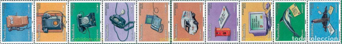 Sellos: 369810 MNH NAMIBIA 2002 10 ANIVERSARIO DEL TELECOM Y DEL NAMPOST