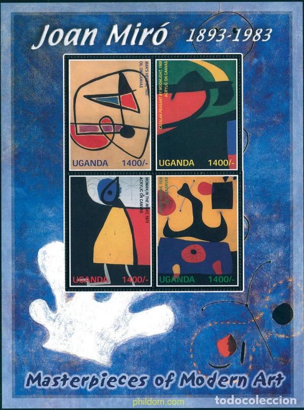 Sellos: 224390 MNH UGANDA 2003 HOMENAJE A JOAN MIRO