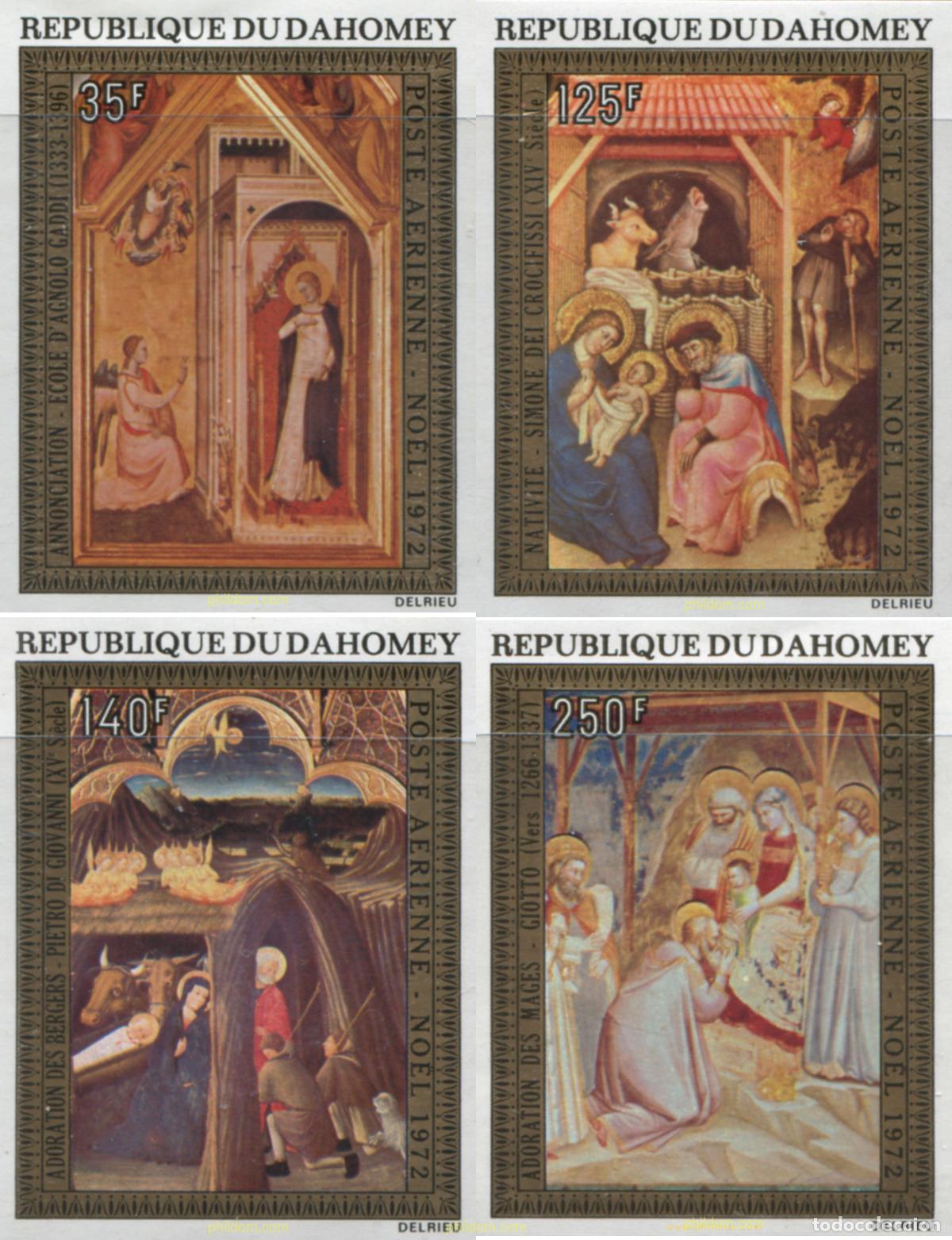 Sellos: 193742 MNH DAHOMEY 1972 NAVIDAD. PINTURAS