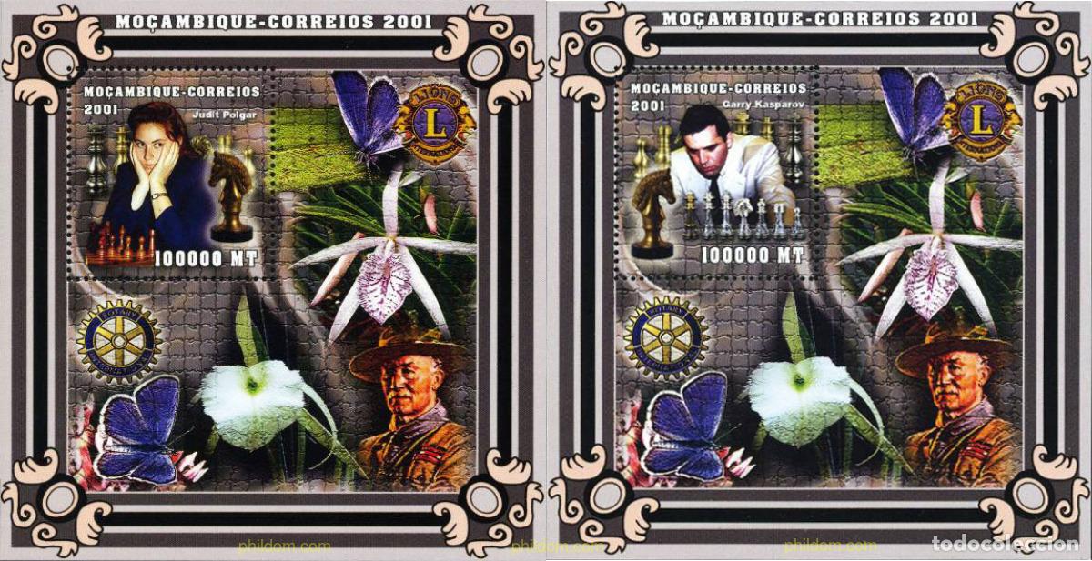 Sellos: 130197 MNH MOZAMBIQUE 2001 GRANDES MAESTROS DEL AJEDREZ