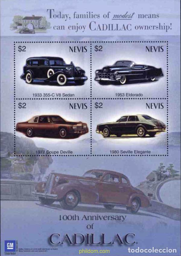 Sellos: 228867 MNH NEVIS 2003 CENTENARIO DE CADILLAC