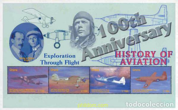 Sellos: 228661 MNH GHANA 2003 CENTENARIO DE LA AVIACION