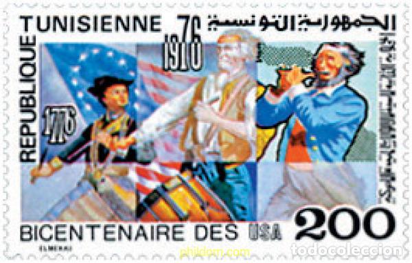 Sellos: 134174 MNH TUNEZ 1976 200 ANIVERSARIO DE LA INDEPENDENCIA DE ESTADOS UNIDOS
