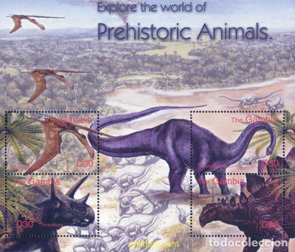 Sellos: 228543 MNH GAMBIA 2003 FAUNA PREHISTORICA