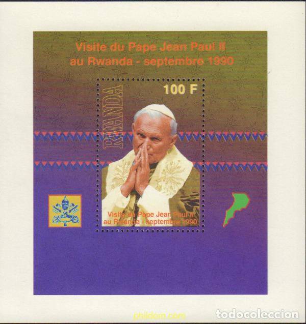 Sellos: 137241 MNH RUANDA 1990 VISITA DEL PAPA JUAN PABLO II A RUANDA