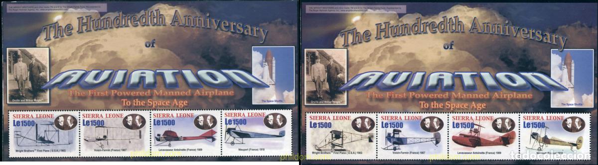 Sellos: 223234 MNH SIERRA LEONA 2003 CENTENARIO DE LA AVIACION