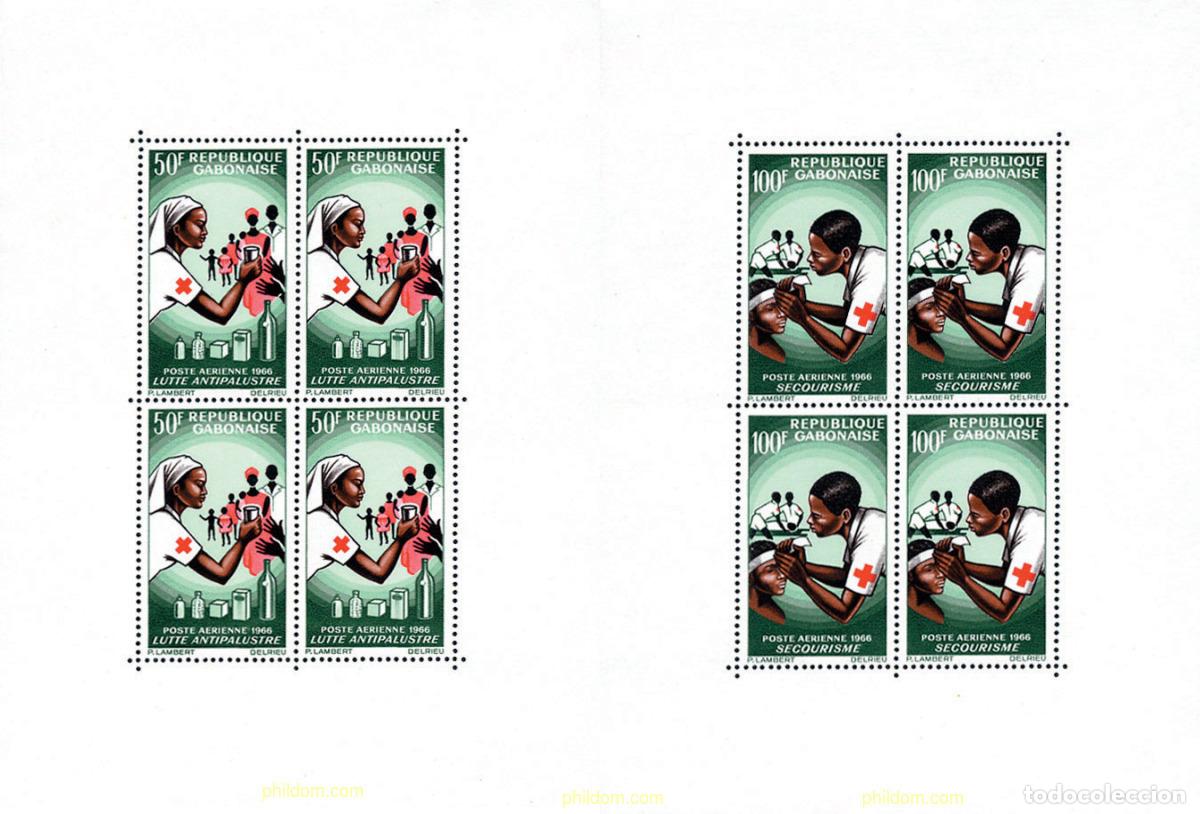 Sellos: 140731 MNH GABON 1966 CRUZ ROJA NACIONAL
