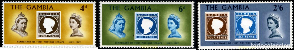 Sellos: 140865 MNH GAMBIA 1969 CENTENARIO DEL PRIMER SELLO DE GAMBIA