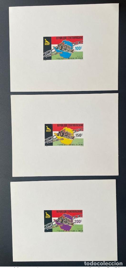 Sellos: Rep&uacute;blica Centroafricana 1981 Mi. 750 - 752 Prueba de lujo 1 a&ntilde;o independencia Zimbabue