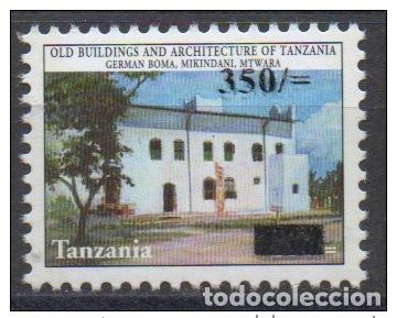 Sellos: Tanzania 2004 Mi. 4215 Arquitectura Edificios antiguos sobrecargados 350 - 200 MNH** RAROS
