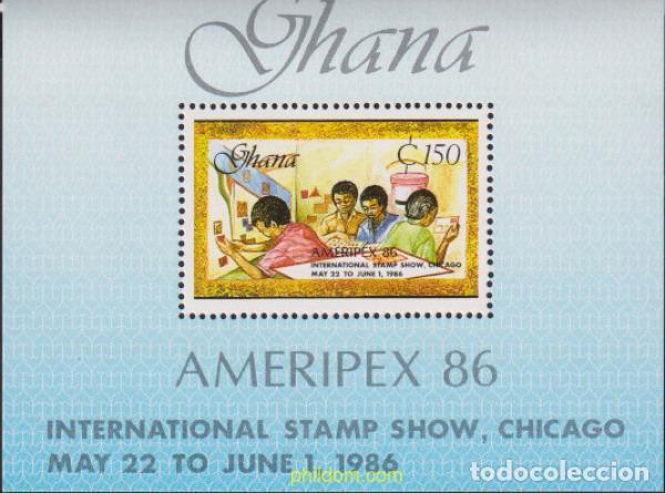 Sellos: 141153 MNH GHANA 1986 AMERIPEX 86. EXPOSICION FILATELICA INTERNACIONAL