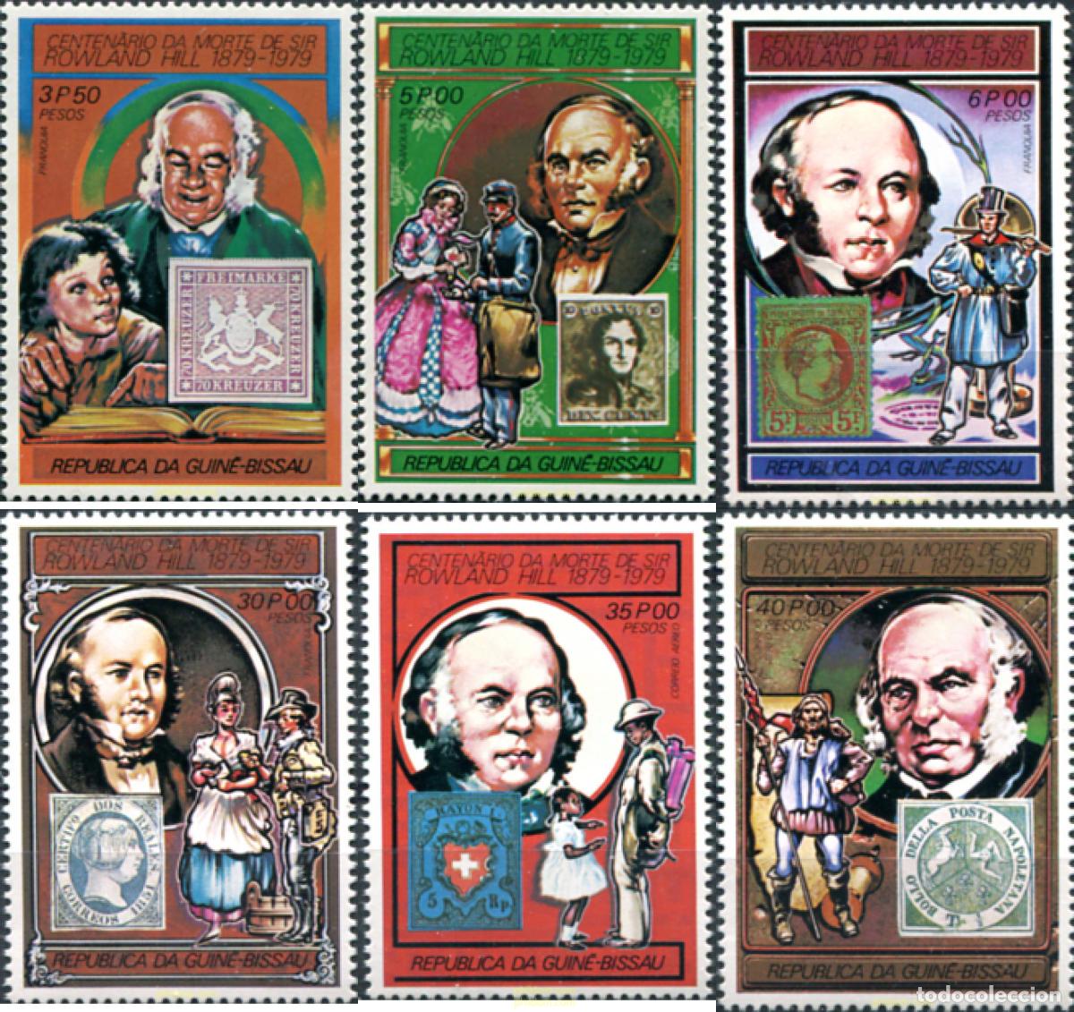 Sellos: 142110 MNH GUINEA BISSAU 1978 CENTENARIO DE LA MUERTE DE SIR ROWLAND HILL