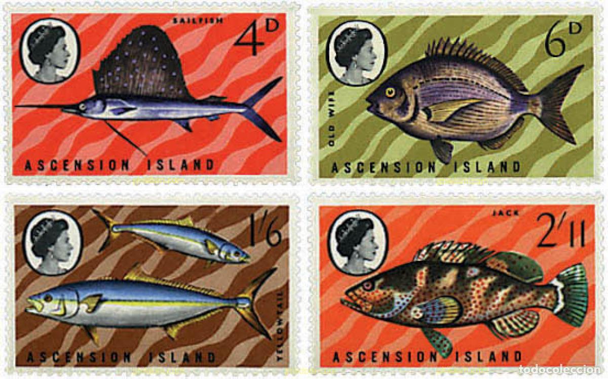Sellos: 142449 MNH ASCENSION 1969 PECES