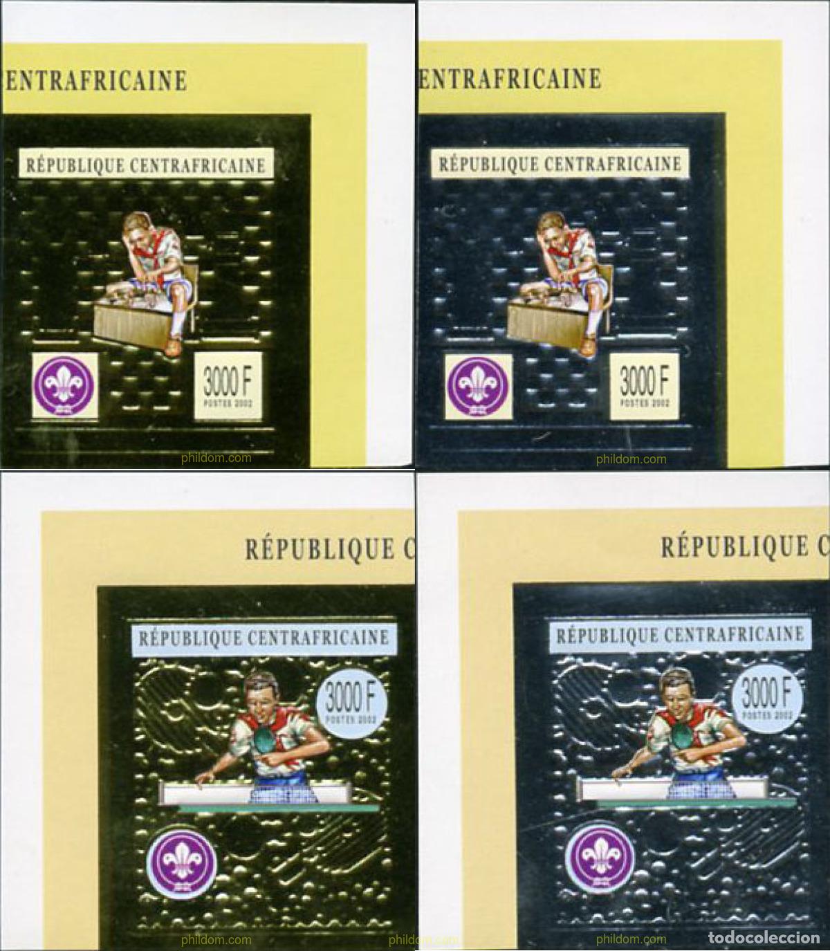 Sellos: 142828 MNH CENTROAFRICANA 2002 ESCULTISMO