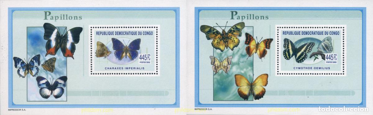 Sellos: 283747 MNH CONGO. Rep&uacute;blica democr&aacute;tica 2003 MARIPOSAS