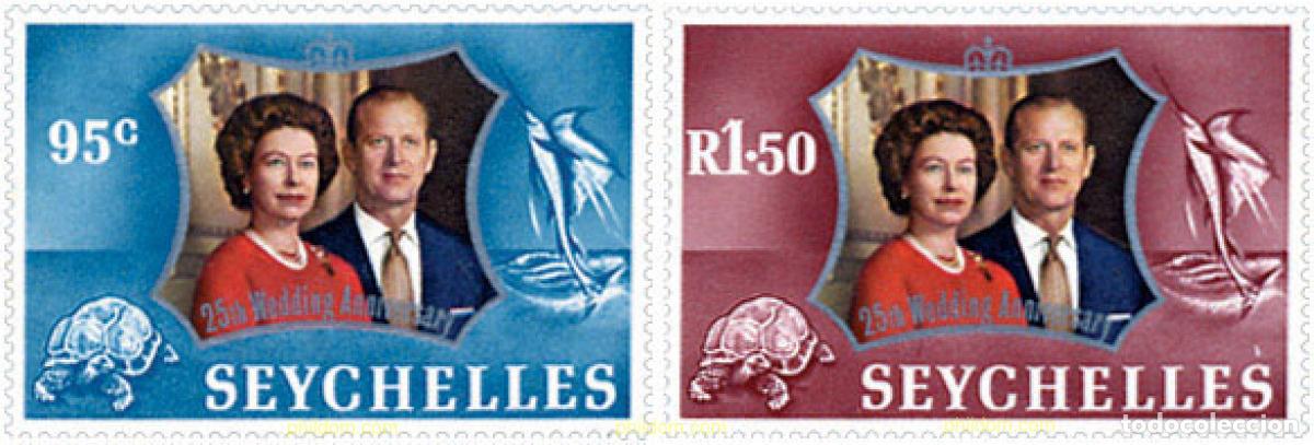 Sellos: 143943 MNH SEYCHELLES 1972 BODAS DE PLATA DE ISABEL II