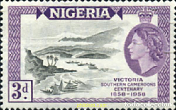 Sellos: 348033 MNH NIGERIA 1958 CENTENARIO DE LA VICTORIA DE LAS ISLAS COMERONES DEL SUR