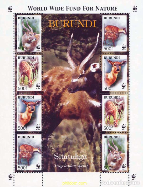 Sellos: 145226 MNH BURUNDI 2004 WWF. ANTILOPES