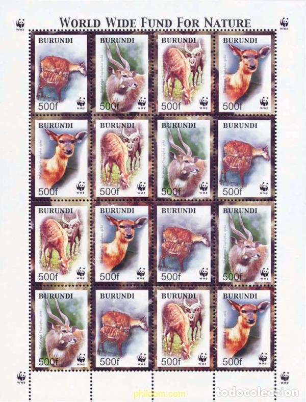 Sellos: 145227 MNH BURUNDI 2004 WWF. ANTILOPES