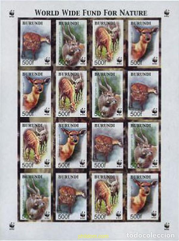 Sellos: 203576 MNH BURUNDI 2004 WWF. ANTILOPES