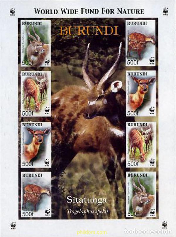 Sellos: 203577 MNH BURUNDI 2004 WWF. ANTILOPES