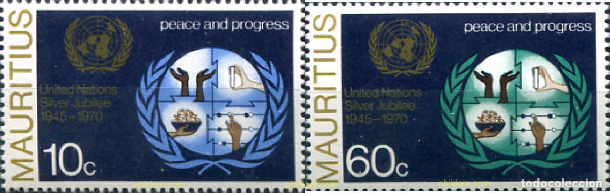 Sellos: 147892 MNH MAURICIO 1970 25 ANIVERSARIO DE LAS NACIONES UNIDAS