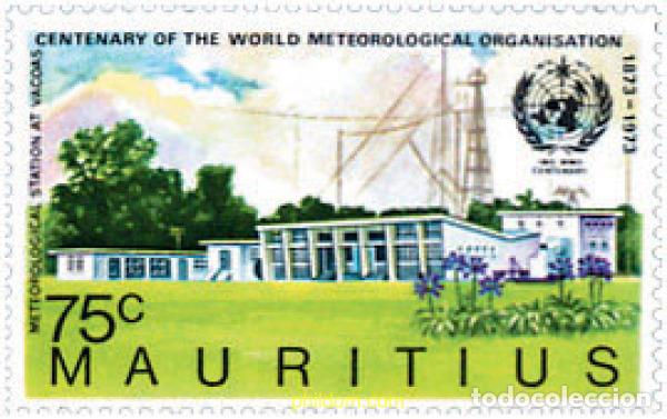 Sellos: 147897 MNH MAURICIO 1973 CENTENARIO DE LA ORGANIZACION METEOROLOGICA INTERNACIONAL