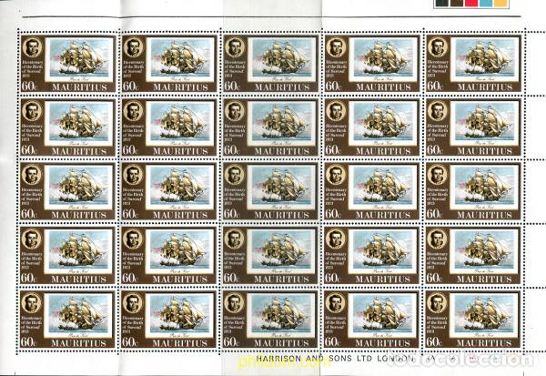 Sellos: 343038 MNH MAURICIO 1974 200 ANIVERSARIO DEL NACIMIENTO DE ROBERT SURCOUF