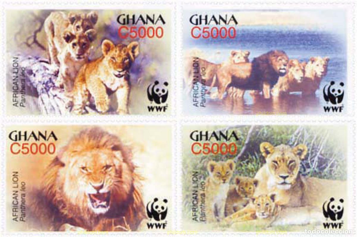 Sellos: 147920 MNH GHANA 2004 LEON AFRICANO