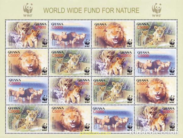 Sellos: 147922 MNH GHANA 2004 LEON AFRICANO