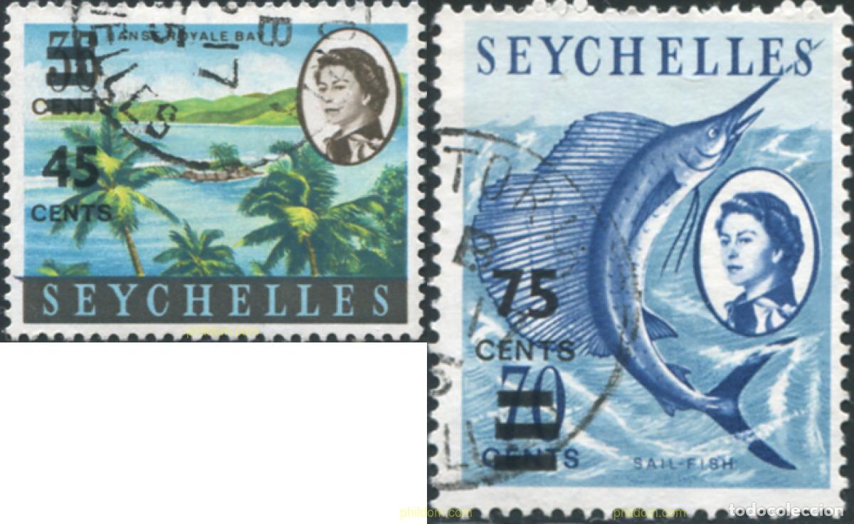 Sellos: 361403 USED SEYCHELLES 1965 MOTIVOS VARIOS. REINA ISABEL II