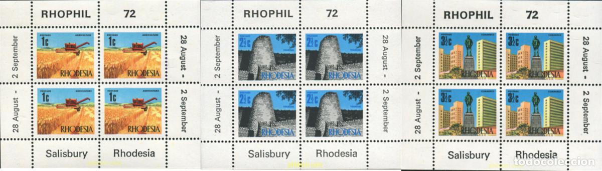 Sellos: 152369 MNH RODESIA 1972 RHOPHIL 72. EXPOSICION FILATELICA NACIONAL