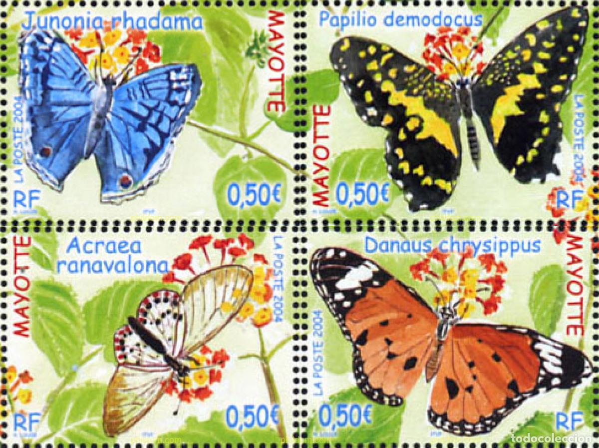 Sellos: 152374 MNH MAYOTTE 2004 MARIPOSAS