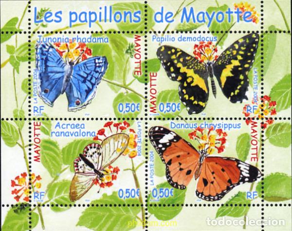 Sellos: 222984 MNH MAYOTTE 2004 MARIPOSAS