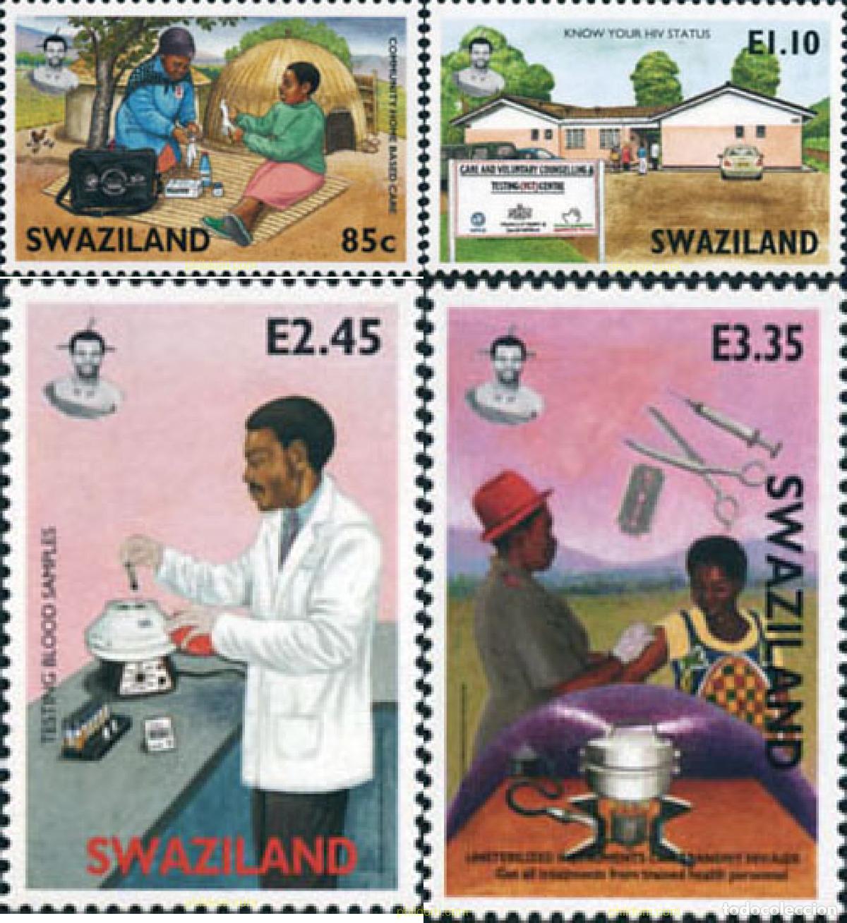 Sellos: 152410 MNH SWAZILANDIA 2004 LUCHA CONTRA EL SIDA