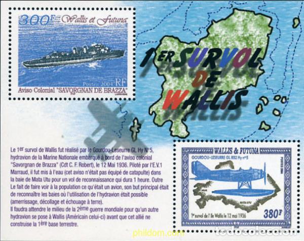 Sellos: 152444 MNH WALLIS Y FUTUNA 2004 PRIMER VUELO EN WALLIS