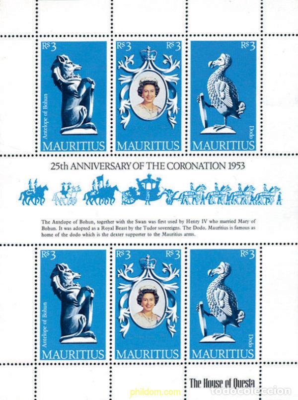 Sellos: 152575 MNH MAURICIO 1978 25 ANIVERSARIO DE LA CORONACION DE ISABEL II